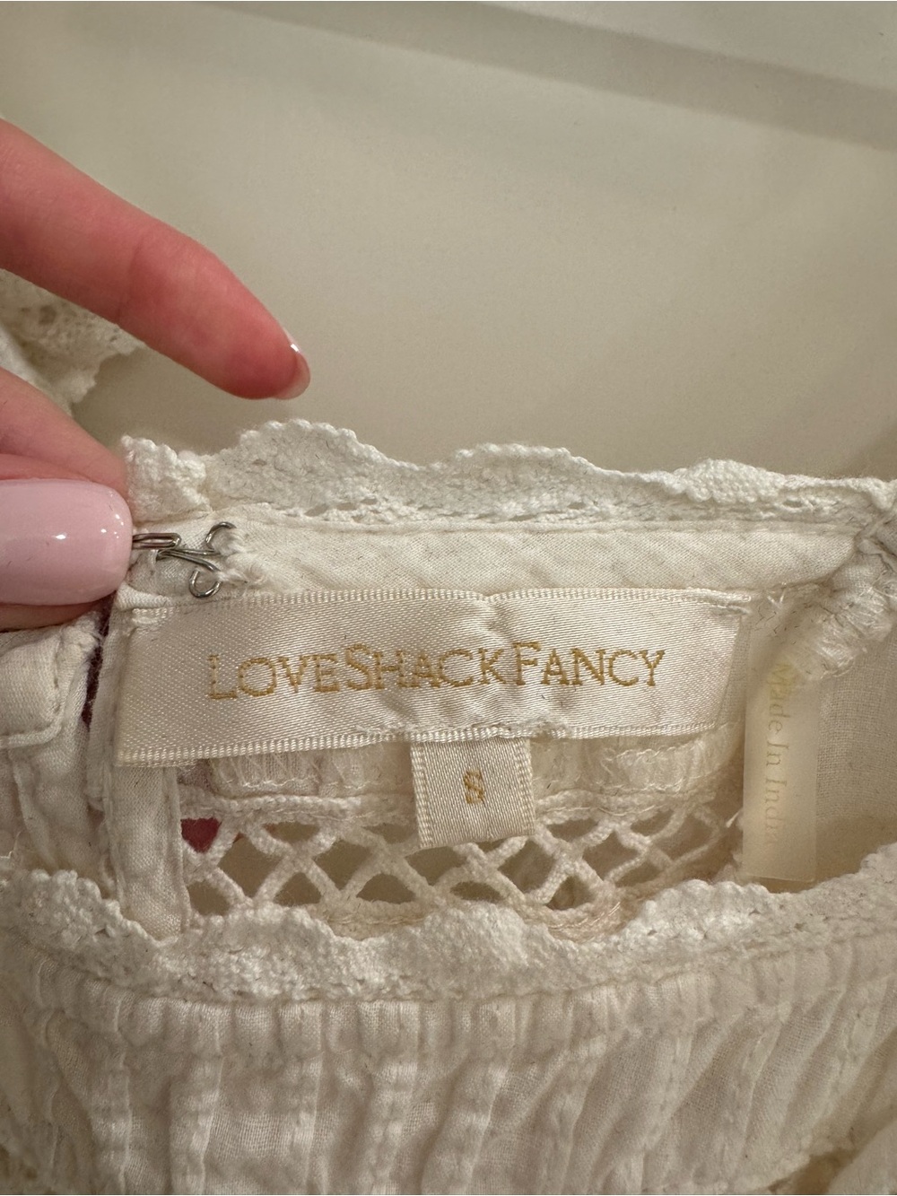LoveShackFancy Dora Dress in Antique White - Picture 5 of 5